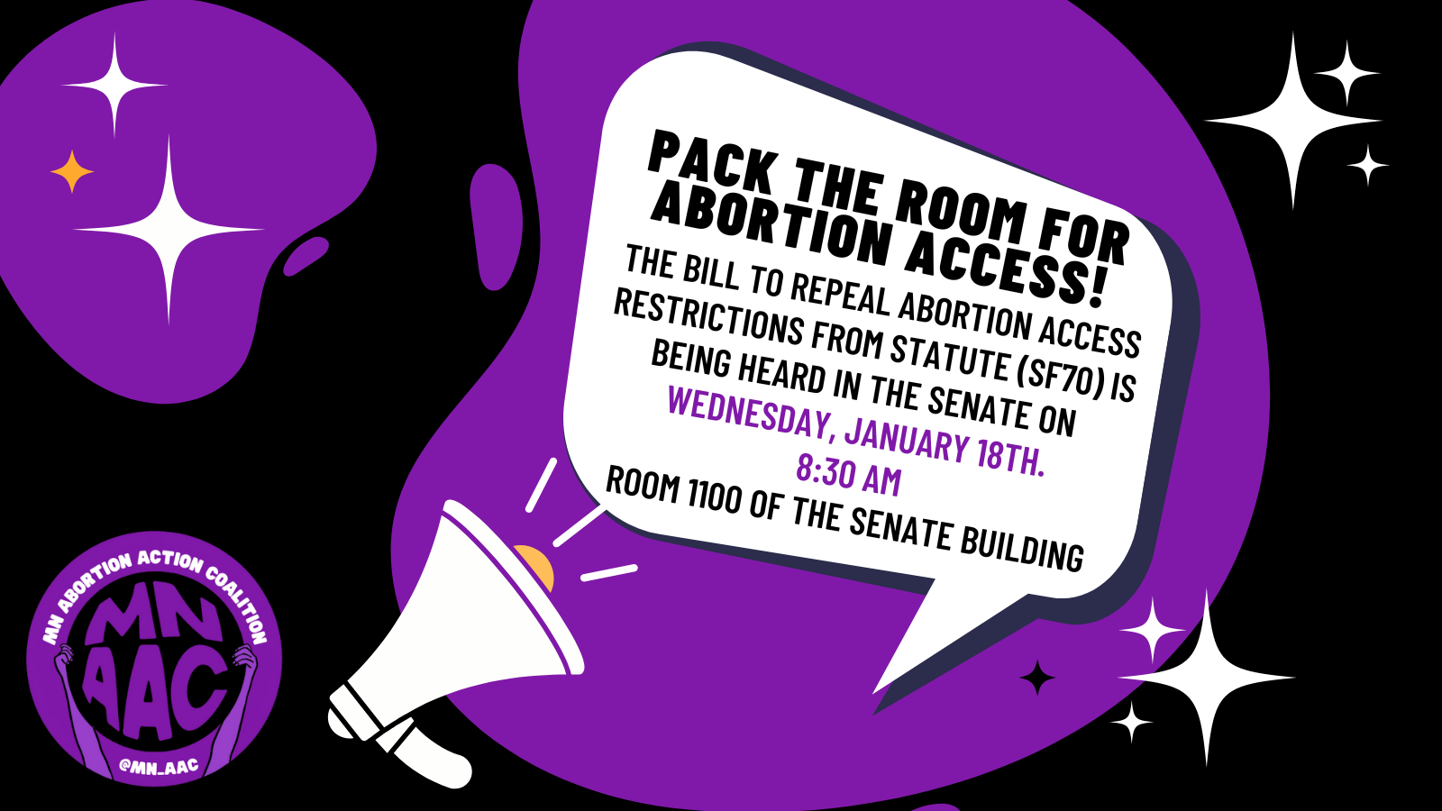 PACK THE ROOM FOR ABORTION ACCESS!